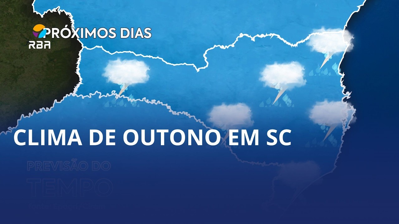 Frente fria traz temporais e clima de outono para SC