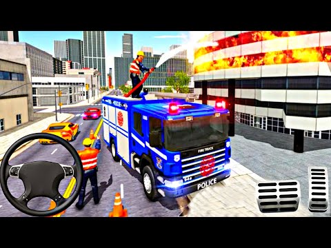 Emergency Police Fire Truck Driving Simulator - Rescue Android Gameplay