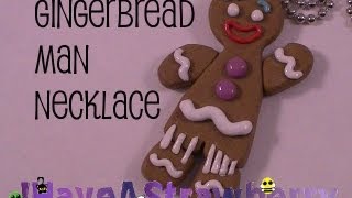 Gingerbread Man Necklace