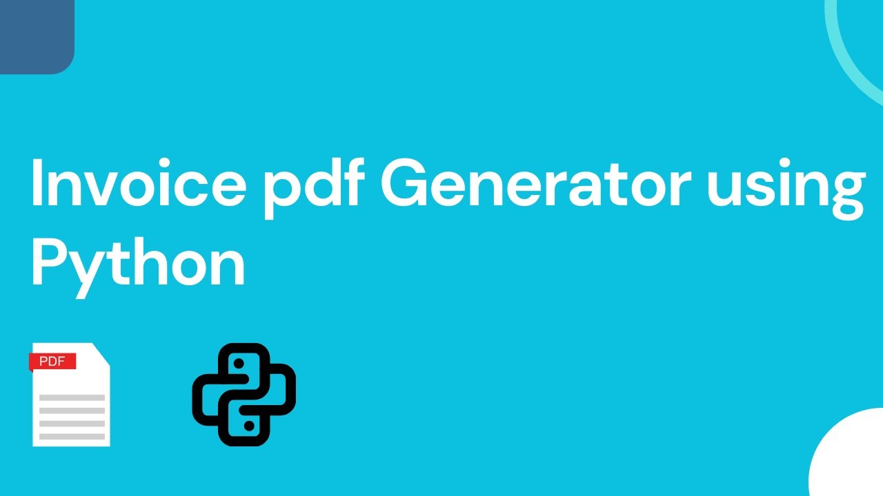 python pdf generator | automation using python | invoice generator using python #automation