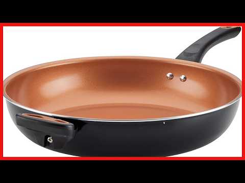 Farberware Glide Copper Ceramic Nonstick Frying Pan Durable, Easy Clean, and Oven Safe