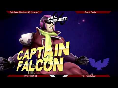 Spin2Win Monthlies - Grand Finals - FS Fatality (Cpt. Falcon) vs. MVG Scatt (Megaman, Cloud) - SSB4