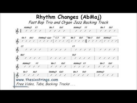Rhythm Changes Backing Track (AbMaj) - 570 Fast Bop Trio and Organ