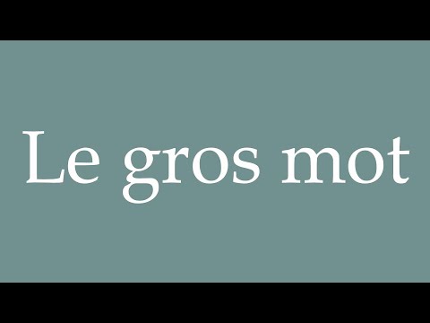 How to Pronounce ''Le gros mot'' (The swear word) Correctly in French