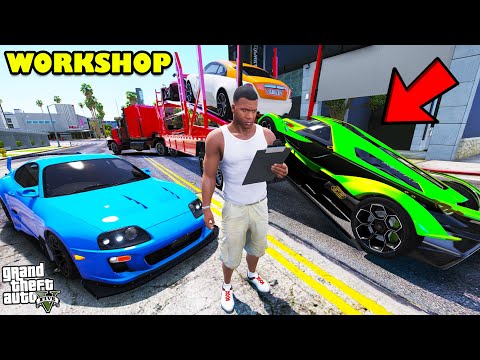 Franklin Bought New Luxury Supercars For His Workshop in GTA 5 | SHINCHAN and CHOP
