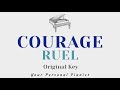 Courage - Ruel (Original Key Karaoke) - Piano Instrumental Cover