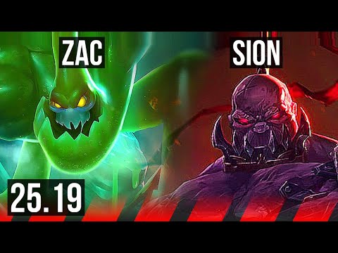 ZAC vs SION (TOP) | 65k DMG, 6 solo kills, Legendary, 13/4/10 | EUW Master | 25.19