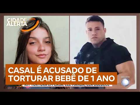 Mãe e padrasto são presos acusados de torturar bebê de 1 ano