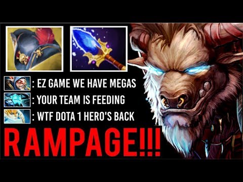 DOTA 1 IMBA HERO IS BACK! Pirate Hat + Scepter Tauren RAMPAGE Most Crazy Megas Def Comeback Dota 2