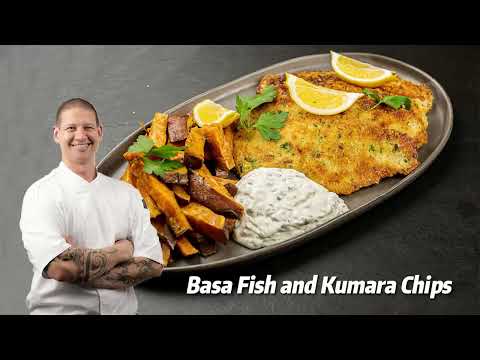 Basa Fish and Kumara Chips |Crispy Basa Fillet|Simple Recipe | 4k |