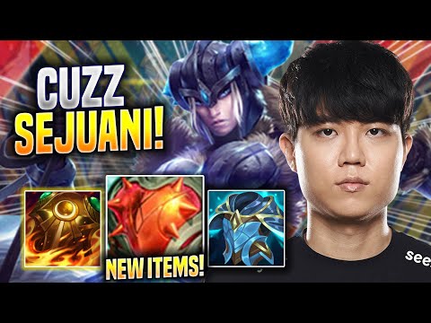 CUZZ TRIES SEJUANI WITH NEW ITEMS! - KT Cuzz Plays Sejuani JUNGLE vs Rammus! | Preseason 2023