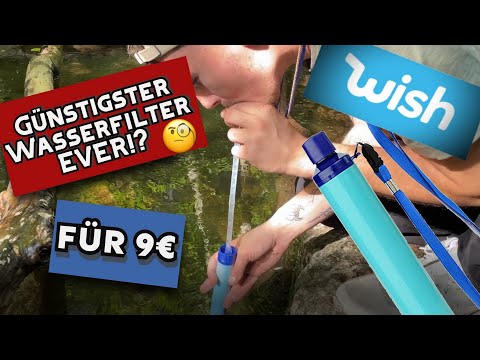 Wasserfilter “LifeStraw" von WISH für 9€!! Schmeckt das Wasser?😳 | WISH/AMAZON TEST #bushcraft