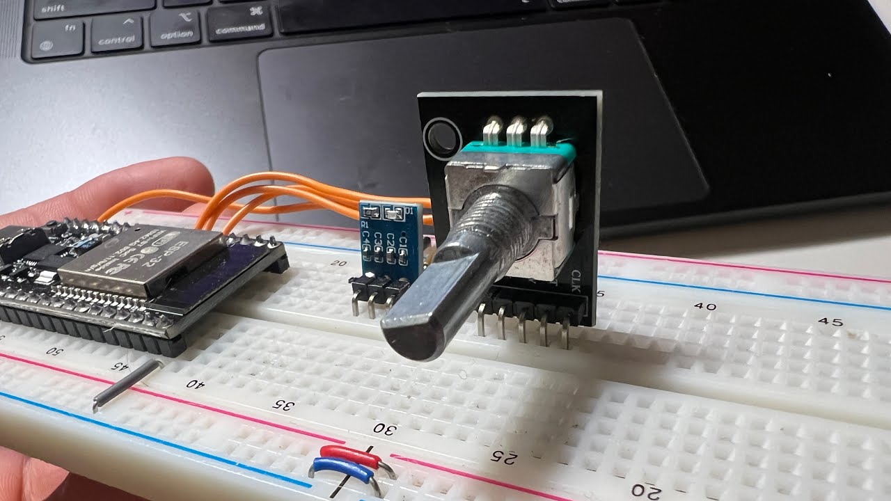 Easy Way To Use A Rotary Quadrature Encoder with ESP32 or Arduino 