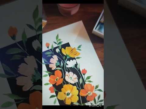 flower painting / canvas painting / water colour paint