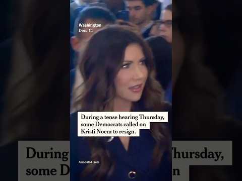 Kristi Noem Faces Democrats’ Questions and Calls to Resign