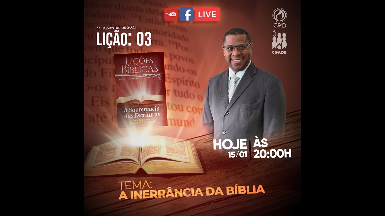 Watch Now EBD Lição 3 – A Inerrância da Bíblia EBD Lição 3 – A Inerrância da Bíblia