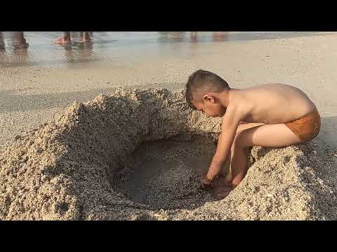 Shlok Playing On Beach