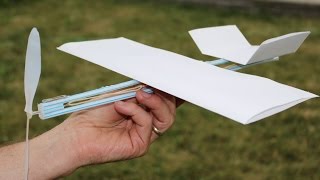 How to Make a Rubber Band Plane Out of Paper - Very EASY