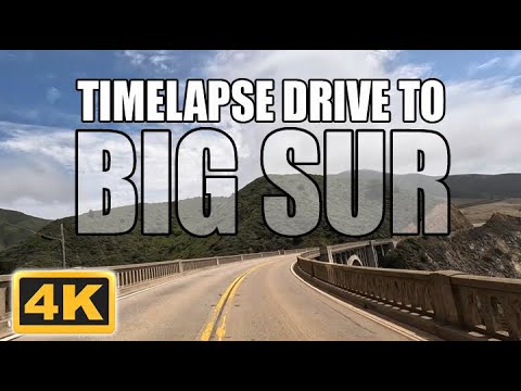 4K Timelapse driving from Carmel to Big Sur California on Scenic Highway 1
