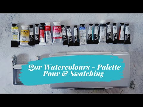 QOR Watercolours - Super Hi Flow Watercolours! - Palette Pour & Swatching - Mina Does Art Stuff