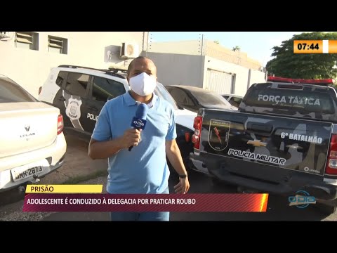 Adolescente que levou 6 tiros é conduzido í  Delegacia por praticar roubo 01 07 2021