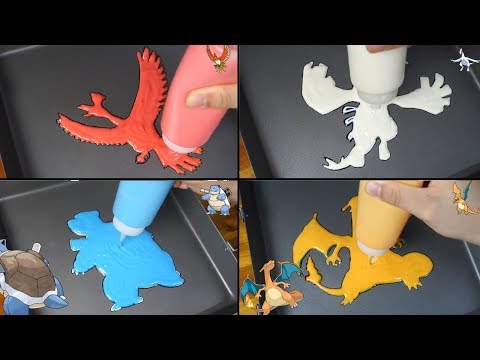 POKÉMOM Pancake art - Ho-Oh, Lugia, Blastoise, Charizard, Greninja, Onix, Mega Tyranitar etc...
