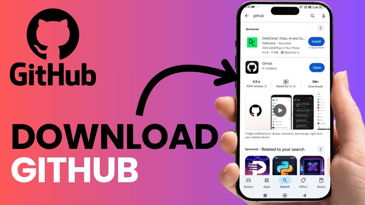 How to Download  GitHub on Mobile (Easy Guide!) 🚀 | GitHub Mobile App Tutorial #GitHub #Mobile