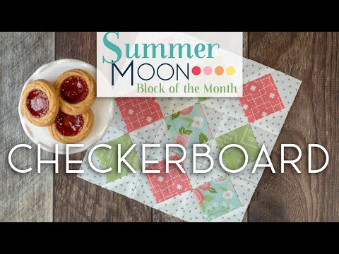 Summer Moon Block of the Month Quilt Along - October Block 1 - Checkerboard | Fat Quarter Shop