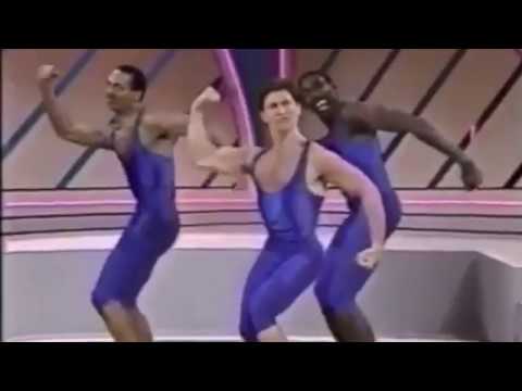 mask off by future, only it's to a retro 80's aerobic workout video