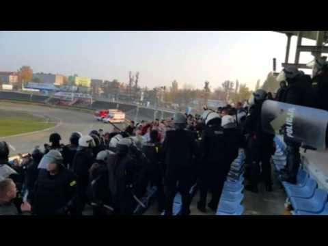 Ostrovia Ostrów KKS Kalisz  - interwencja policji
