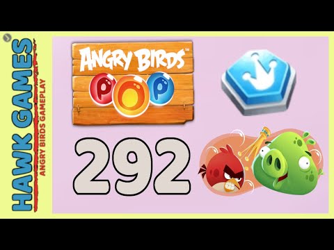 Angry Birds Stella POP Bubble Shooter Level 292 - Walkthrough, No Boosters