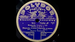 Download lagu Swiss pianist Walter Rehberg plays Brahms Rhapsody in B minor Op.79, No.1  (1928) mp3