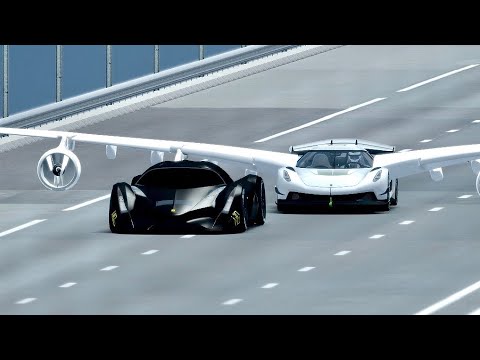 Koenigsegg Jesko with Airplane Kit vs Devel Sixteen Black Edition 2020 - Drag Race 20 KM