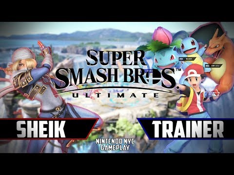 Sheik and Pokemon Trainer Gameplay - Super Smash Bros Ultimate