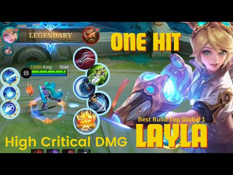 Legendary !Layla 100% Insane LifeSteal Damage !Top Global Layla Build & Emblem #mlbb#queengamingzone