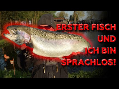 Mit Monster entschneidert | Lachsforellenangeln in Steinfeld | Freundschaftsangeln | Forellenangeln