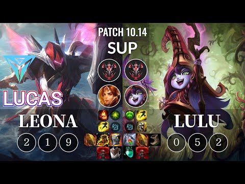 IGY Lucas Leona vs Lulu Sup - KR Patch 10.14