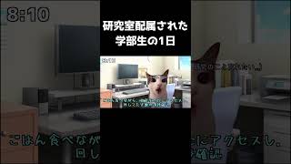【猫ミーム】研究室配属された学部生の1日 #猫ミーム #大学生