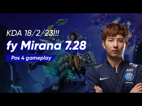 fy plays Roaming Mirana TOP MMR | Full Gameplay Dota 2 7.28
