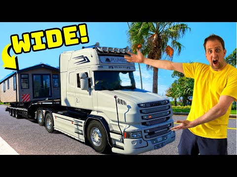 Delivering A BRAND NEW Caravan To The Beach In A SCANIA 730 V8 T-CAB | #truckertim