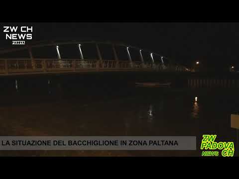 La situazione del Bacchiglione in zona Paltana a Padova