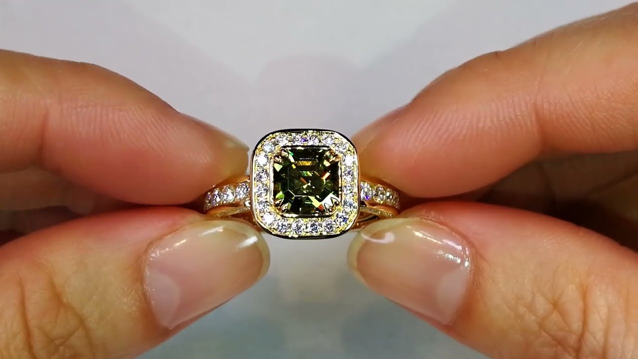 Demantoid Garnet Ring at 2.2 carats by Kat Florence KF06550