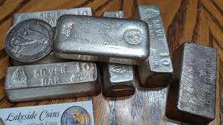 Buying & quickly selling vintage silver ingots. Flipping the silver bar unboxing.