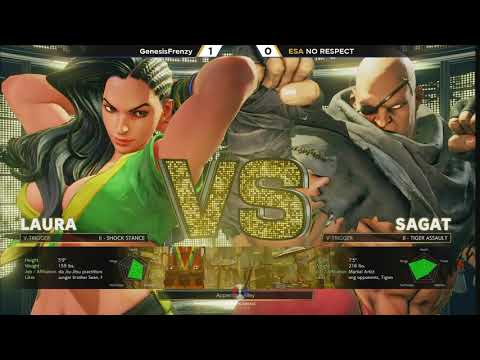 WNF Oakland Summer 3.8 - SFVAE Losers Quarters GenesisFrenzy (Laura) vs NO RESPECT (Urien, Sagat)