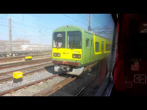 Irish Rail 8500 Class EMUs 8601 + 8606 departing Dublin Connolly. 26/3/22