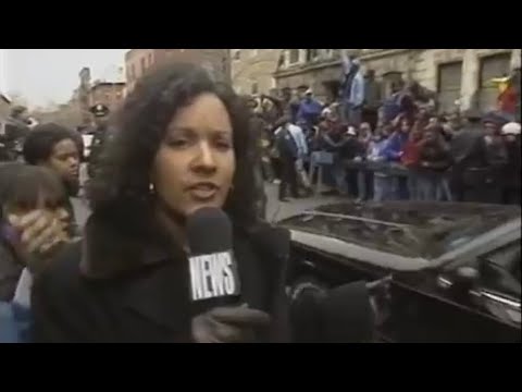 The Notorious B.I.G./Biggie Smalls Brooklyn Funeral Procession - MTV News Report March 18, 1997