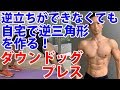 逆立ちが出来なくても自宅で逆三角形を作る!ダウンドッグプレス