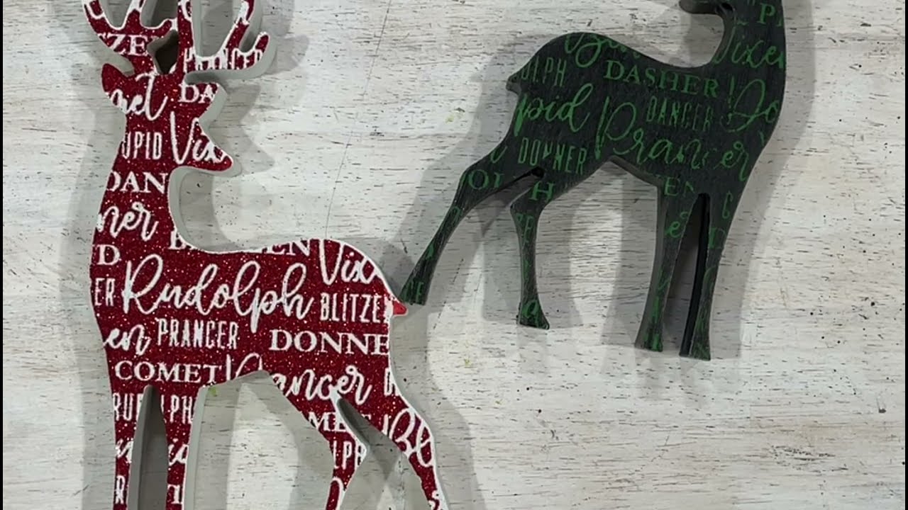 Chalk Couture - How To Use & Review On Reindeer Wood Shapes & Pattern Transfer Silkscreen