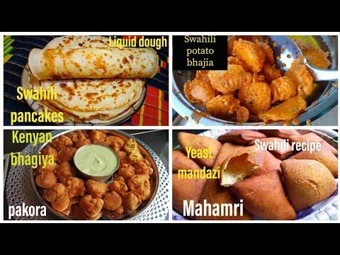 4 swahili breakfast recipes to make at home. #pakora #potato #pancake #video #ugandankitchen