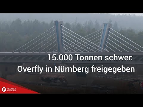 Weighing 15,000 tons: Overfly bridge in Nuremberg opened